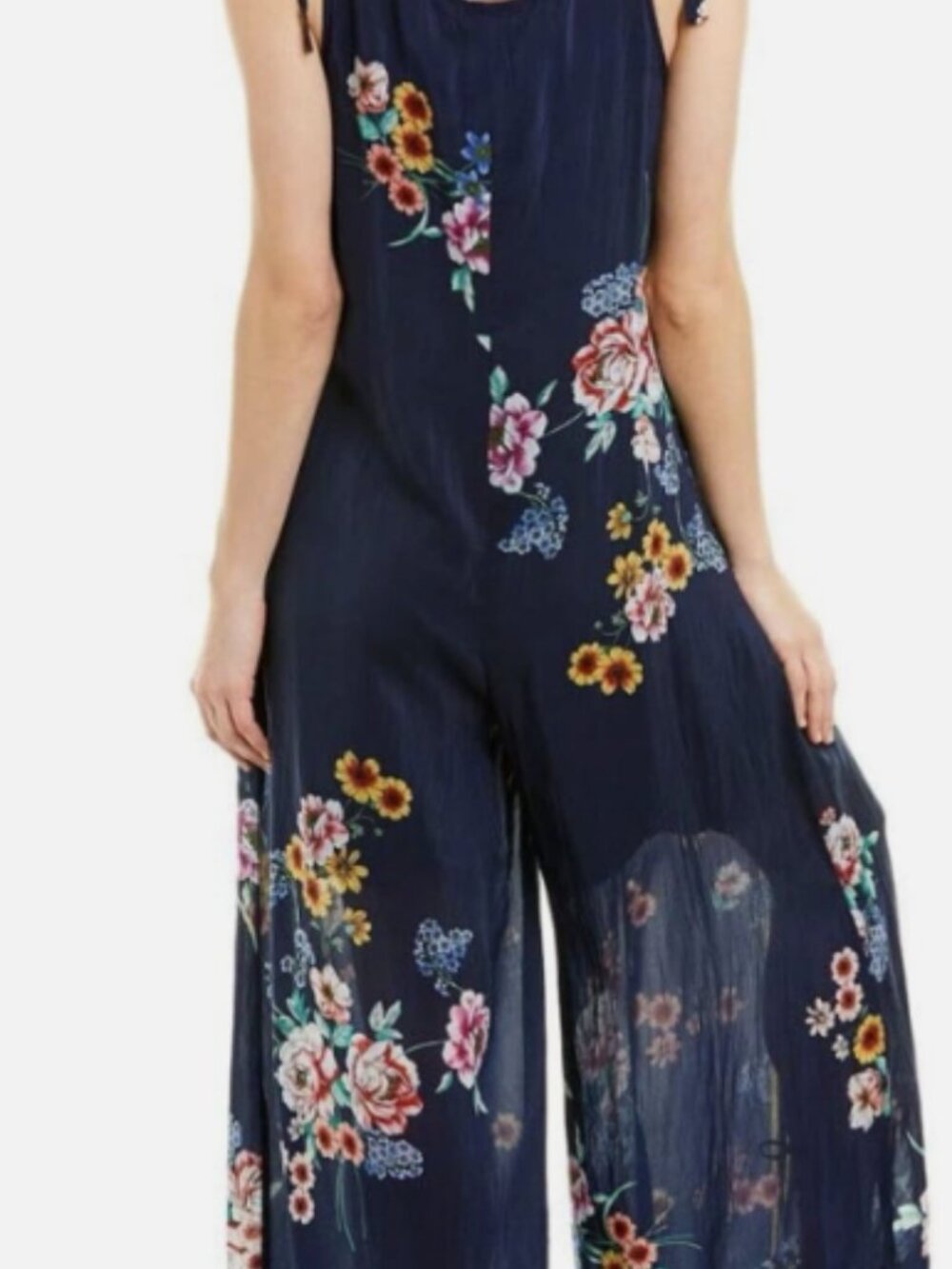 Johnny Was XXL Lined JumpSuit Blue Zaiko New With Tags - Picture 12 of 13